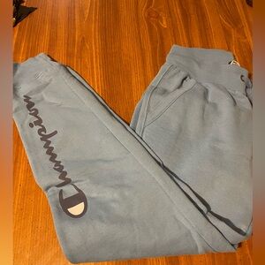 Champion Light Blue Jogger Sweatpants with Pockets Drawstrings waist